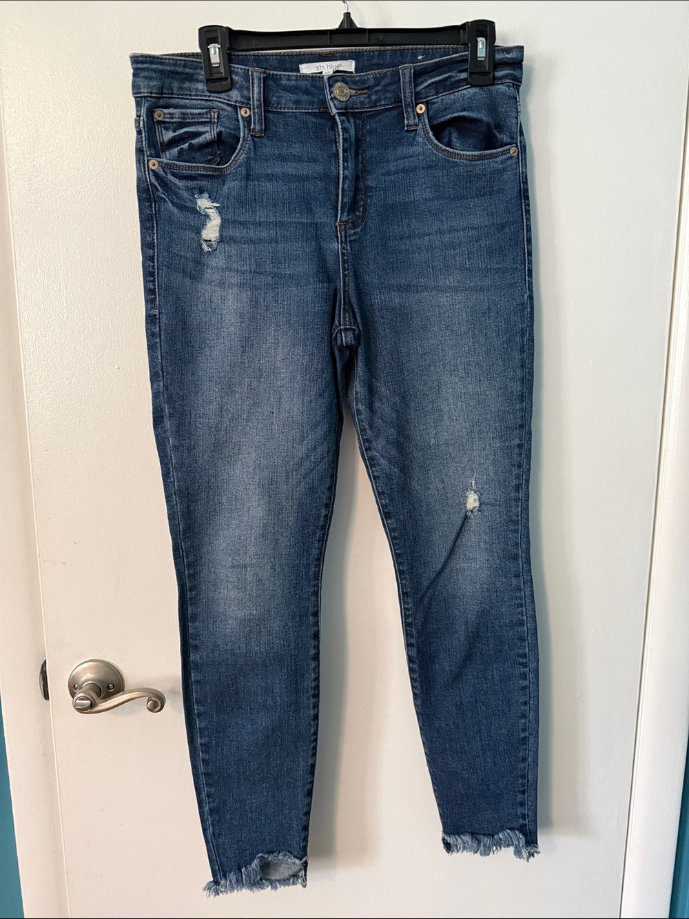 NWOT STS Blue - Dark Blue Distressed Mid-Rise Women’s Jeans